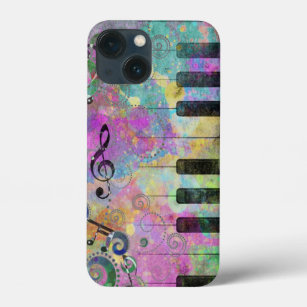 Cool Watercolors Splatters Colourful Piano iPhone 13 Mini Case