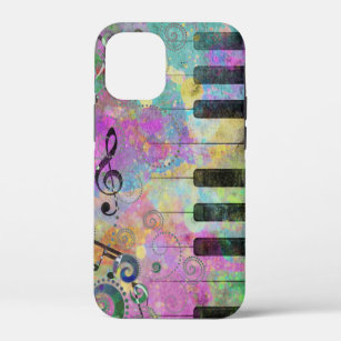 Cool Watercolors Splatters Colourful Piano iPhone 12 Mini Case