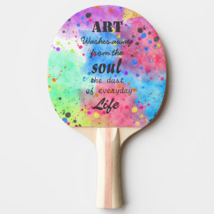 Cool watercolour famous quote ping pong paddle
