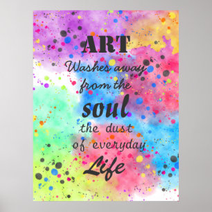 Cool watercolour famous quote poster