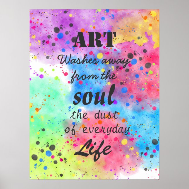 Cool watercolour famous quote poster (Front)