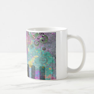 Cool watercolours splatters colourful piano coffee mug