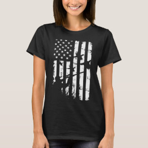 Cool Waterfowl American Vintage Usa Flag Pheasant T-Shirt