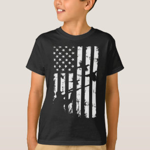 Cool Waterfowl American Vintage Usa Flag Pheasant T-Shirt