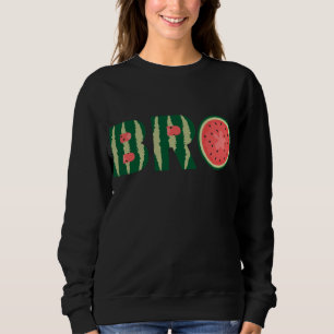 Cool Watermelon Bro Funny Retro Vacation Summer Fr Sweatshirt