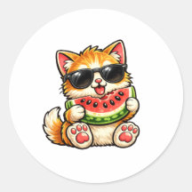 Cool Watermelon Cat