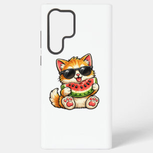 Cool Watermelon Cat Samsung Galaxy Case