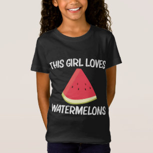 Cool Watermelon Gift For Girls Kids Red Melon Frui T-Shirt