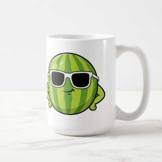 Cool Watermelon Sunglasses Cartoon Graphic Coffee Mug