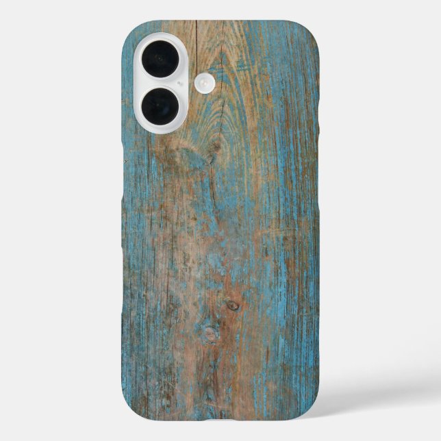 Cool Weathered Blue Peeling Paint Wood Texture Case-Mate iPhone Case (Back)