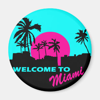 Cool Welcome to Miami design Magnet