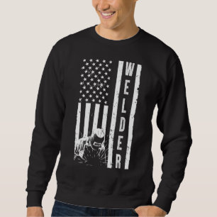 Cool Welding Us Flag For Men Women Welder Welding Sweatshirt