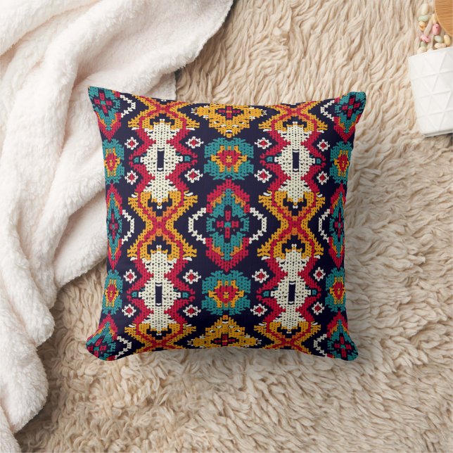 Cool Western faux knit Aztec  Cushion (Blanket)
