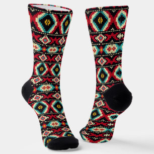 Cool Western faux knit Aztec Socks
