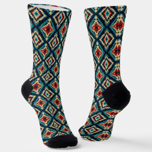 Cool Western faux knit Aztec  Socks