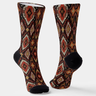 Cool Western faux knit Aztec Socks