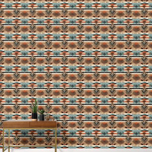 Cool Western faux wood tiled pattern Wallpaper