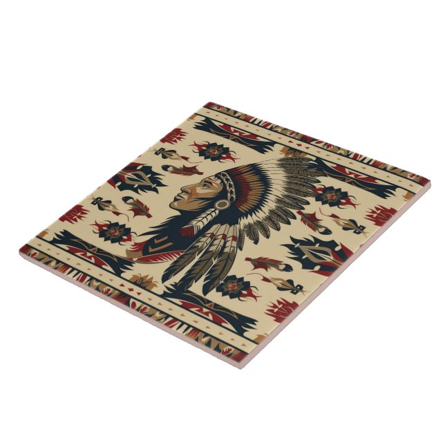 Cool Western Indian pattern  Tile (Side)