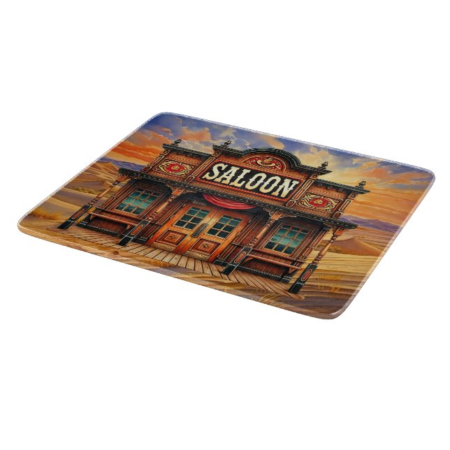 Cool Western Saloon mancave bar Cutting Board (Corner)