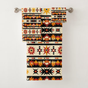 Cool Western tiled pattern Bath Towel Set