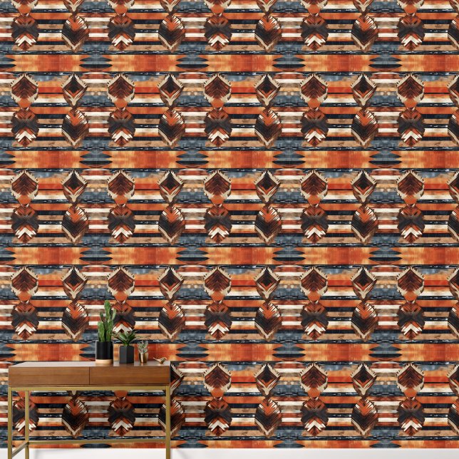 Cool Western tiled pattern Wallpaper (Hallway)