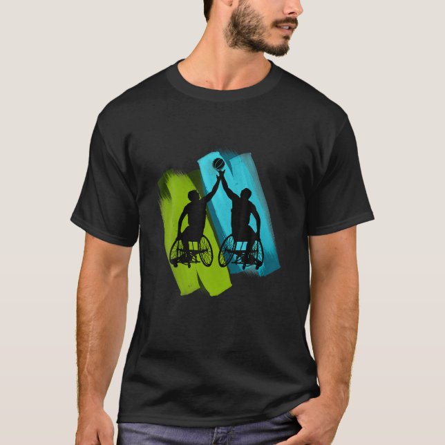 Cool Wheelchair Basketball Game T Shirt (Front)