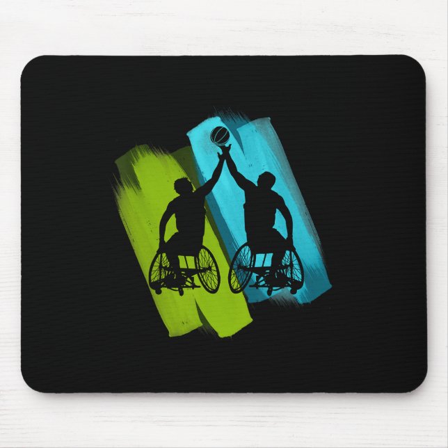 Cool Wheelchair Sketll Game  Mouse Pad (Front)