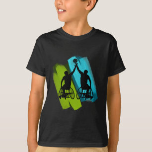 Cool Wheelchair Sketll Game  T-Shirt