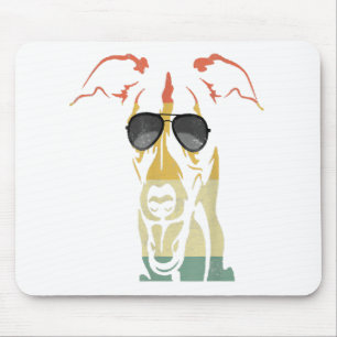 Cool Whippet Lover Dogs Retro Vintage Mouse Pad