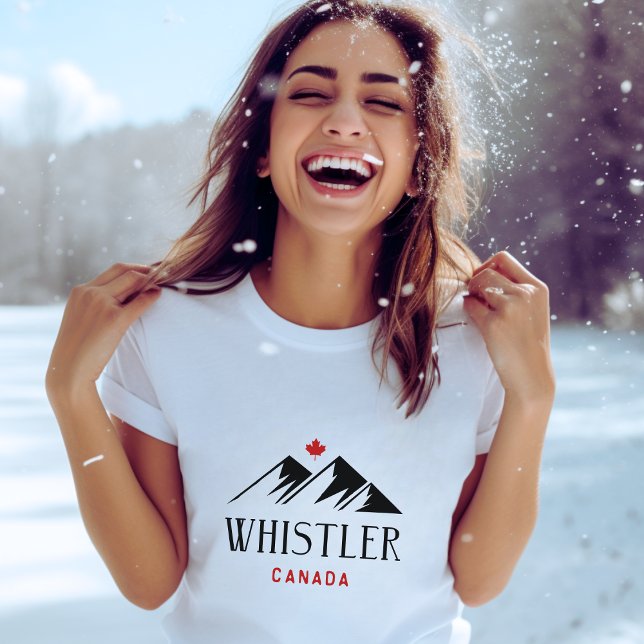 Cool Whistler Canada Mountains Maple Leaf  T-Shirt (Creator Uploaded)
