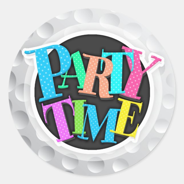 Cool White Golf Ball Texture, Golfer Classic Round Sticker (Front)