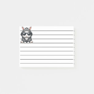 Cool White Rabbit in Hoodie and Sunglasses Post-it Notes