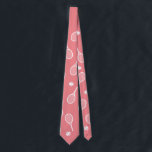 Cool White Retro Tennis Racquets Pattern Pink Neck Tie<br><div class="desc">White and Pink Tennis Rackets Pattern For Him | Summer Tennis Court. Gift for tennis player, white racquet tennis match on a background. Personalised Gift for a tennis player. Trendy tennis players home decor. Trendy modern tennis player gifts. Cool retro modern gift for your school tennis coach or school tennis...</div>