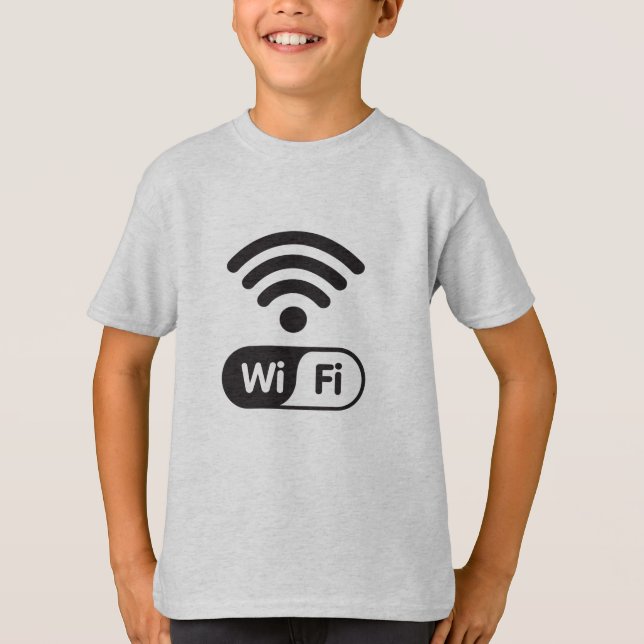 Cool Wi-Fi Signal Graphic Internet T-Shirt (Front)