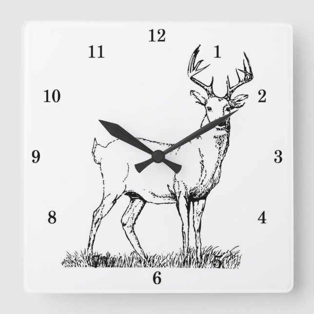 Cool Wild Deer Wall Clock (Front)