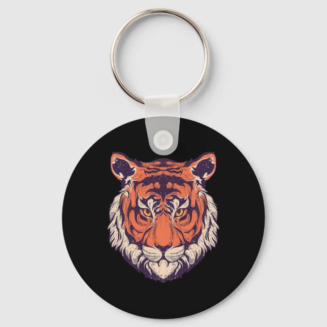 Cool Wild Tiger Tee Shirts, Tiger Fashion Graphic  Key Ring (Front)