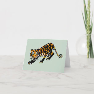 Cool wildcat - TIGER- Conservation - Nature Green Card