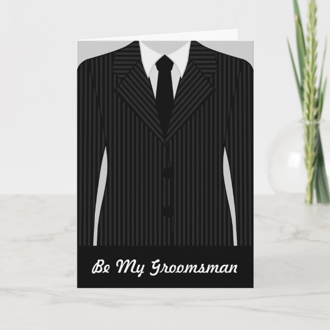 Cool Will You Be My Groomsman Greeting Card (Front)