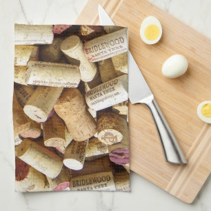 Cool Wine Cork Kitchen Towel! Tea Towel