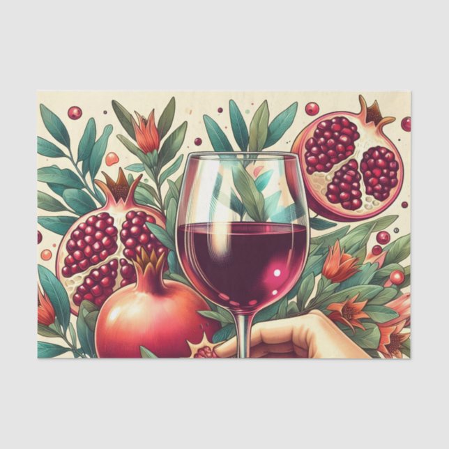 Cool wine loves decoupage tissue paper (Front)