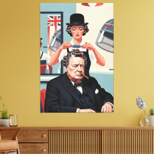 Cool Winston Churchill Canvas Print