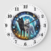 Cool wolf animal lovers Clock
