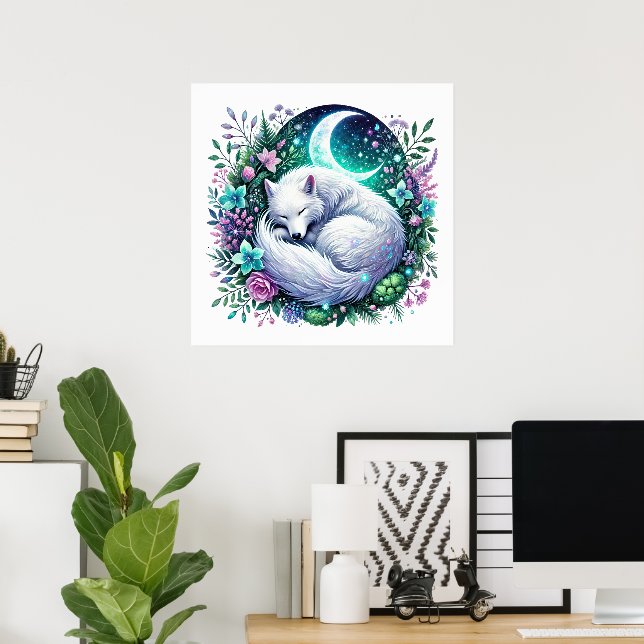 Cool wolf lovers animal poster (Home Office)