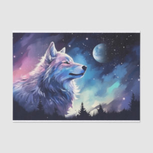 Cool wolf lovers moon tissue paper