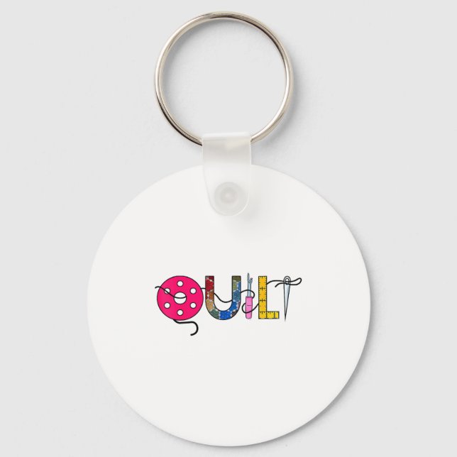 Cool Womens Quilt Quilting Sewing Hobby Crafter Gi Key Ring (Front)