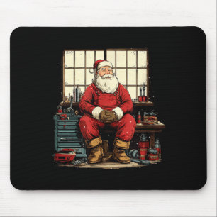 Cool Workshop Santa Claus With Wrenches Tool Costu Mouse Pad