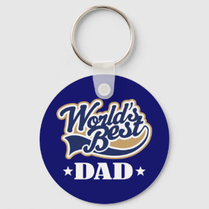 Cool World's Best Dad Keychain Gift