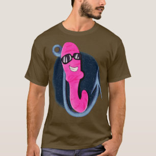 Cool Worm Fishing Hook Bait Angler T-Shirt