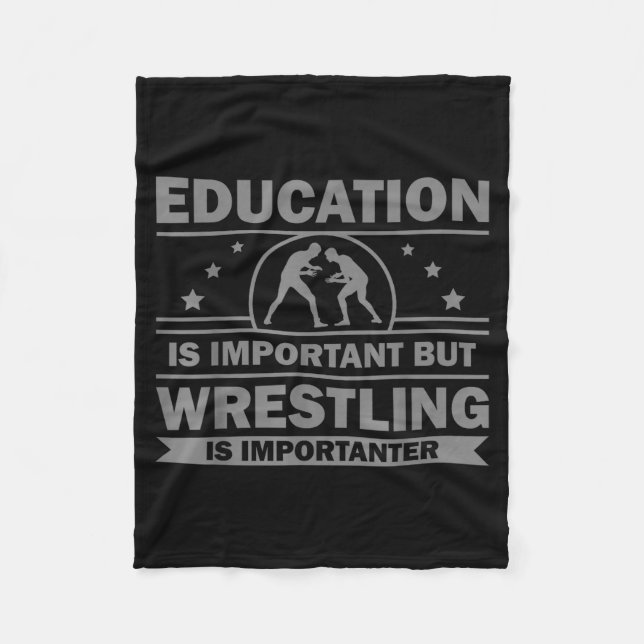 Cool Wrestling Design For Men Women Kids Wrestler  Fleece Blanket (Front)