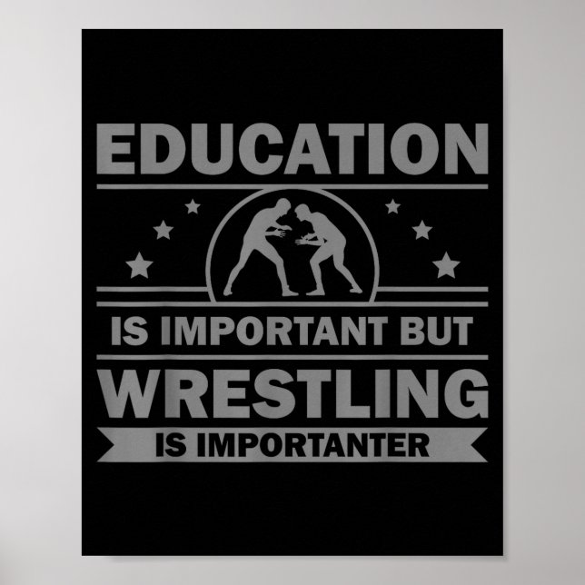 Cool Wrestling Design For Men Women Kids Wrestler  Poster (Front)